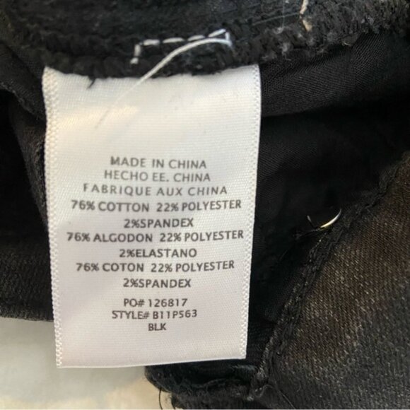 2B bebe black jeans lightweight skinny sequins embellishments skinny mid rise 27 - Picture 8 of 12